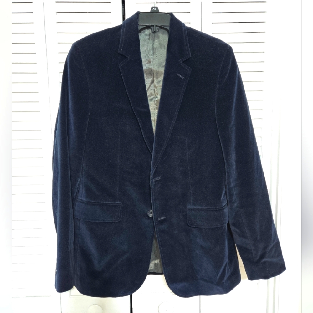 Club Monaco Men's 40 Navy Velvet Blazer